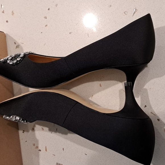 NIB J. Crew black satin pumps - Picture 5 of 12
